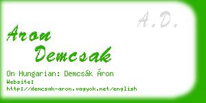 aron demcsak business card